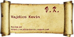 Vajdics Kevin névjegykártya